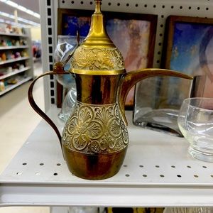 Vintage middle eastern brass teapot